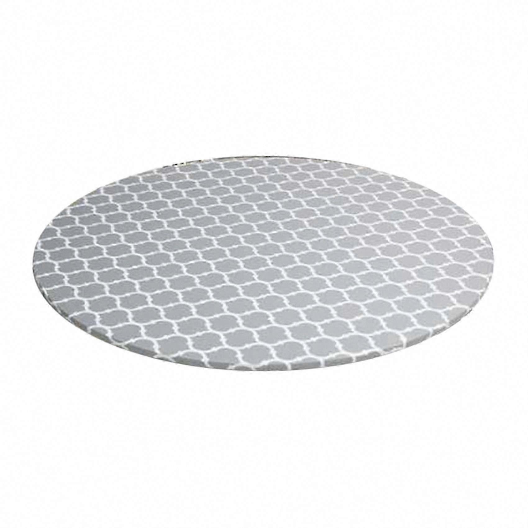 Waterproof Oil Proof PVC Round Tablecloth with Elastic Edge - Easy Wipe Clean Table Cover for Indoor Outdoor Use