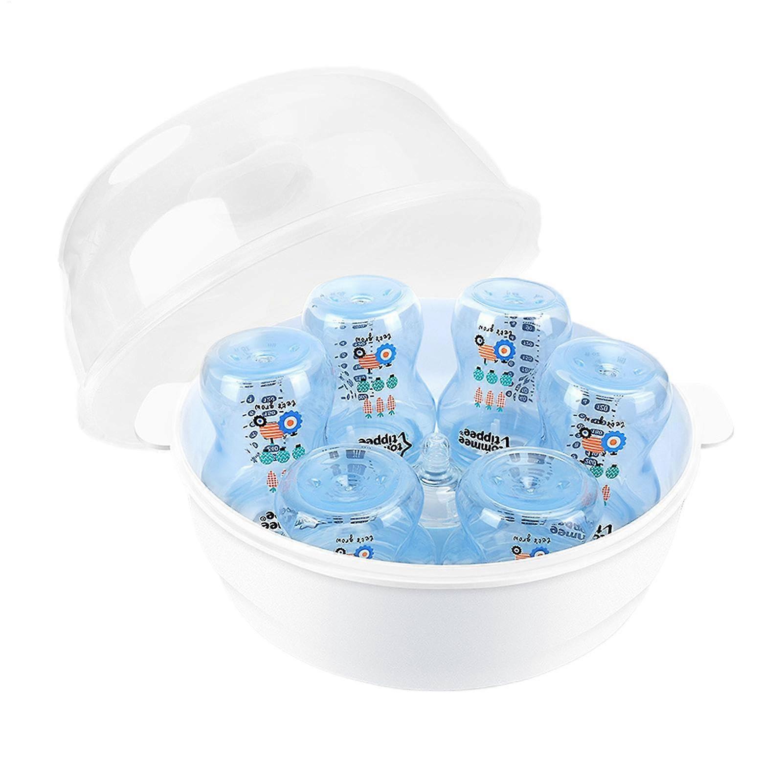 Microwave Cleaner for Baby Bottles, Reusable Steam Container, High-Temperature Steamer, Compatible with Tableware
