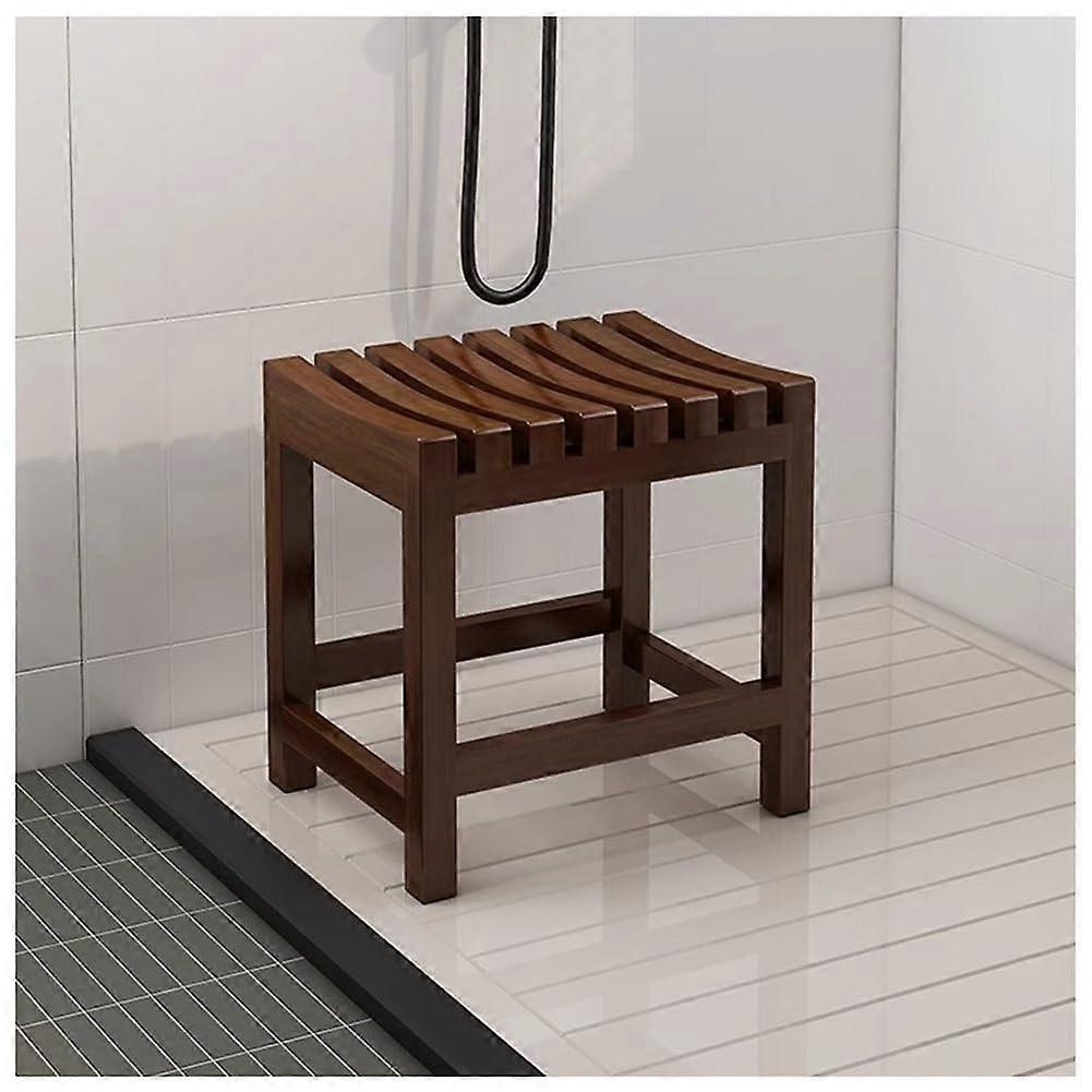 Shower Bench Stool Waterproof Chair for Elderly and Disabled (Brown)