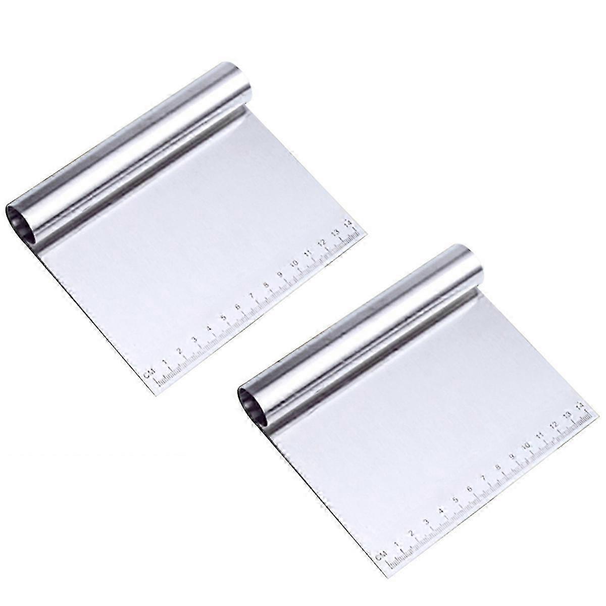 Dough scraper card for dough cake, pizza, baking tool 2 pieces--