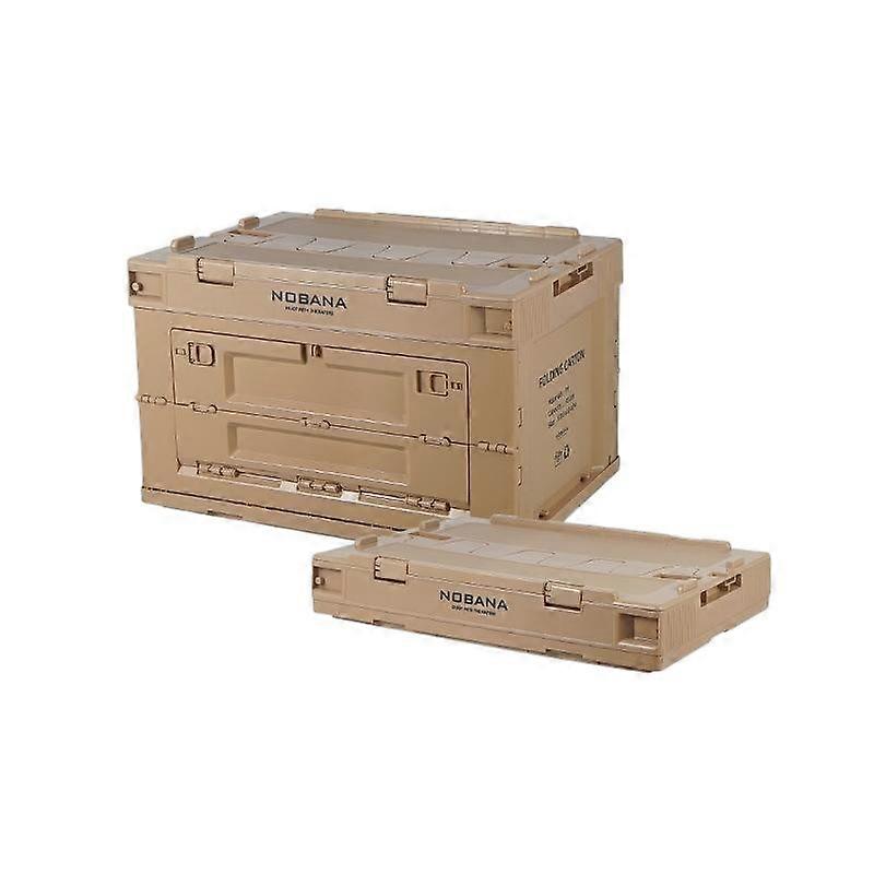 Outdoor folding storage box with double-door color-blocking design, portable and easy to store