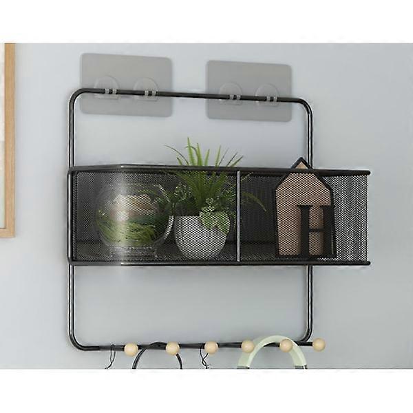 Wall Shelf, Single-Layer Beaded, Wall Decoration (Black)