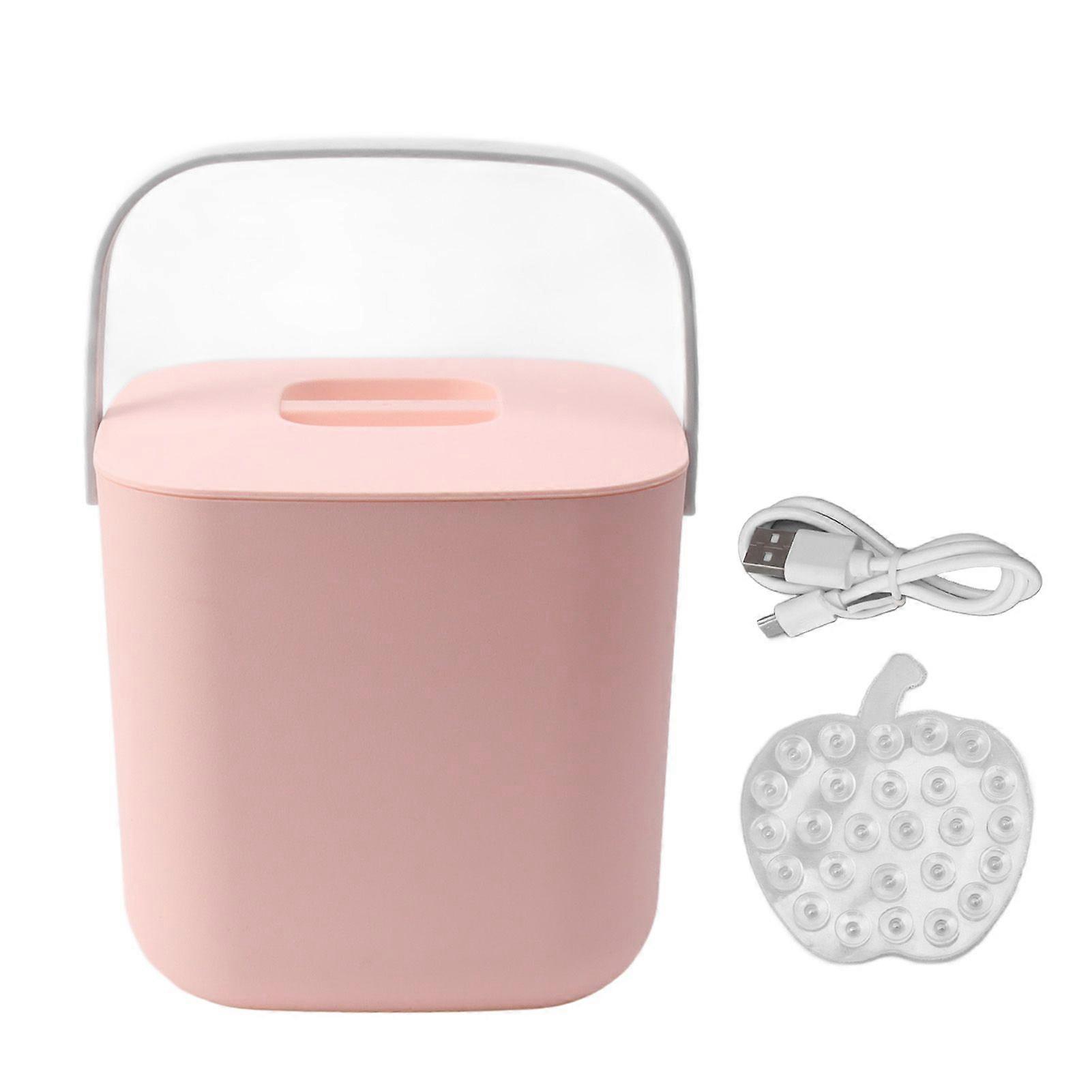 Mini-Geschirrspüler 18W 8.5V 2A 2000mah Tragbare Arbeitsplatte Geschirrspüler für Geschirr Obst Gemüse Rosa