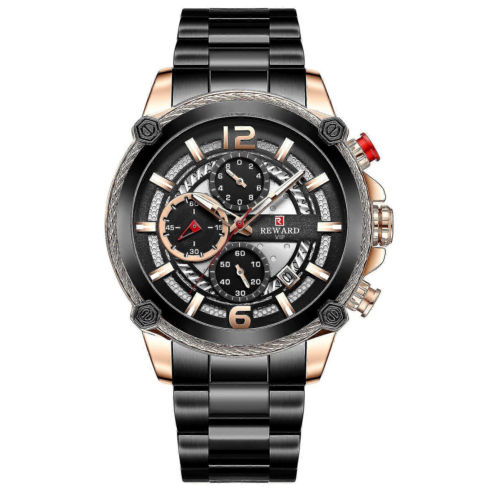 Men Watches Solid Steel Band Multi-function Sport Watch Gift