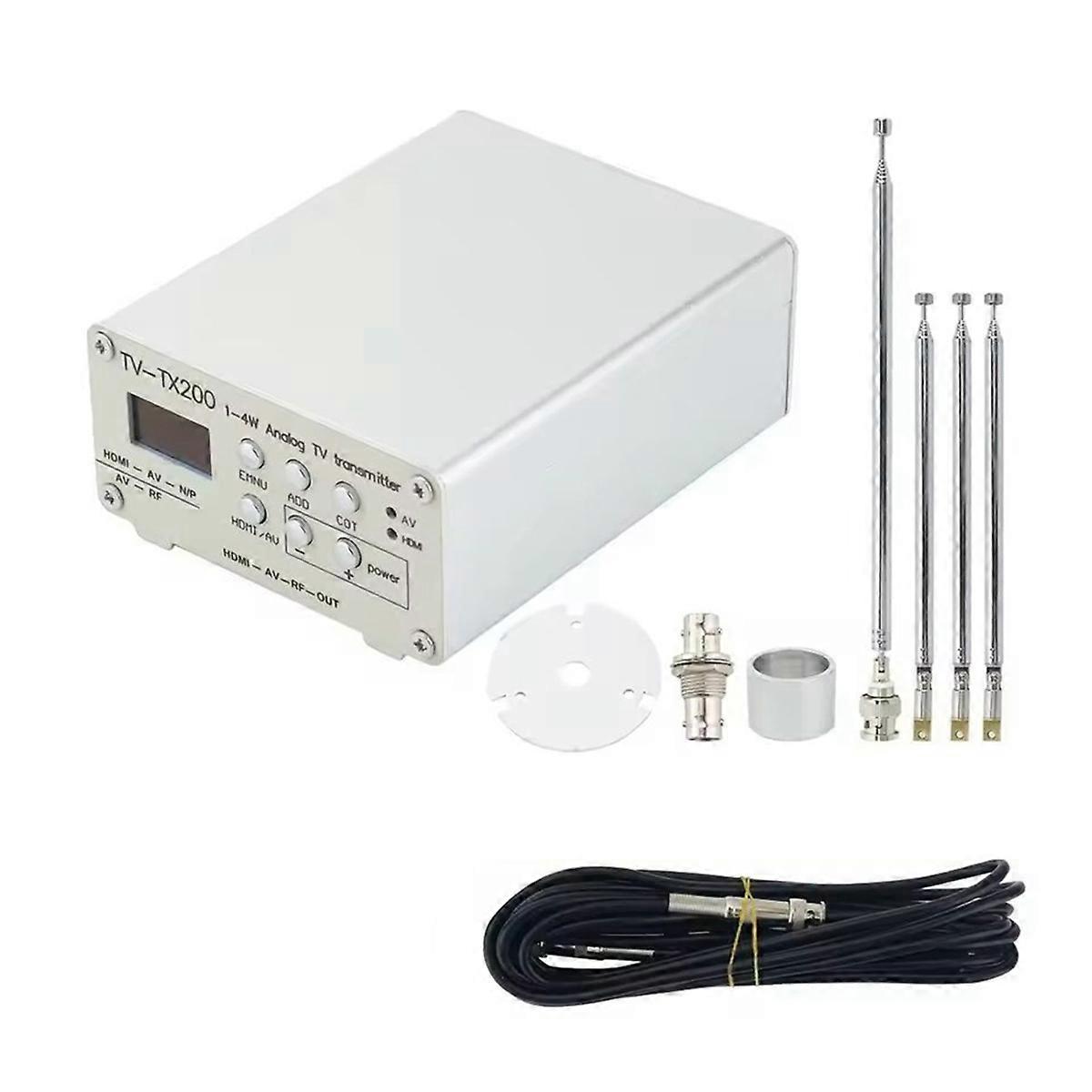 TV-TX200 VHF/UHF Analog TV Transmitter Support HD/AV Input High-Performance GP Antenna Analog Signal Transmitter