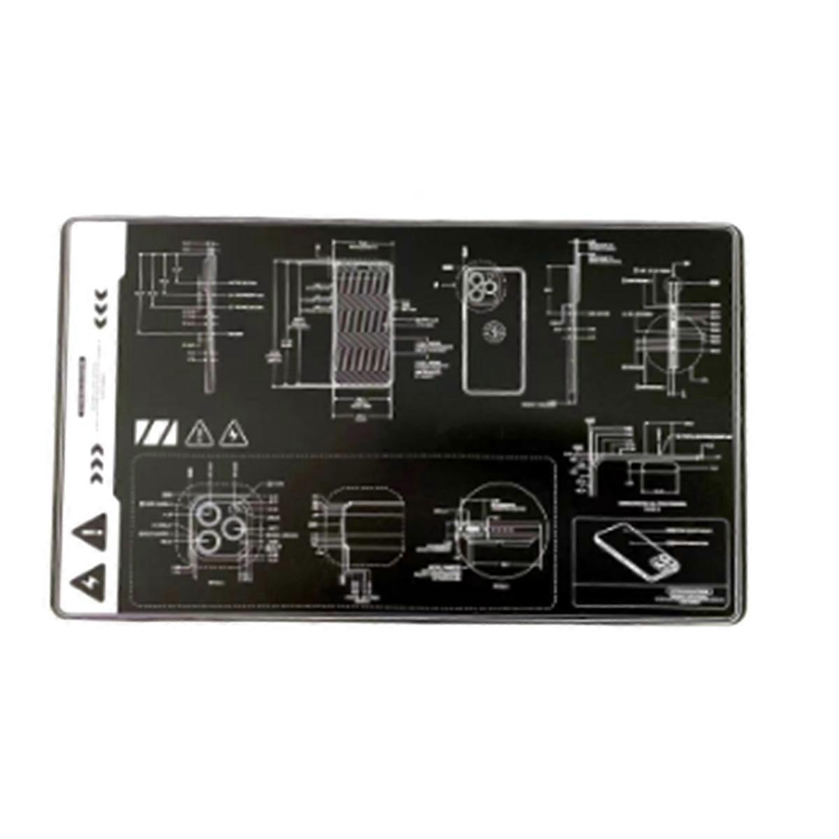 Silicone Soldering Mat High-Temperature Resistance, Anti-Static ESD Rework Platform for Desoldering Repair,Type:719