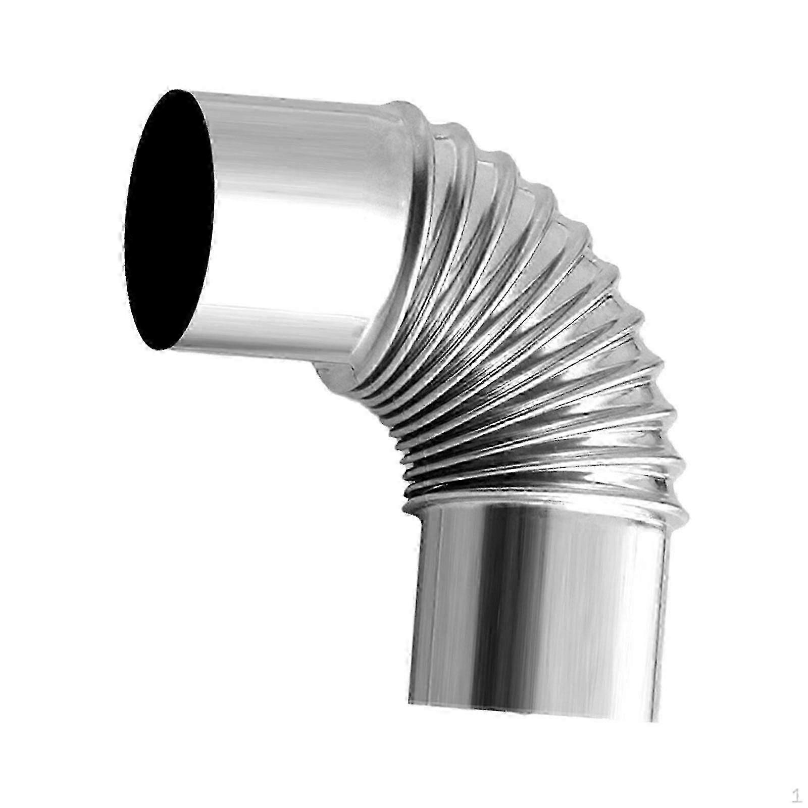 1 90 Degree Flue Elbow Pipe Chimney Liner Bend Stainless Steel Multi Stove Gas Heater