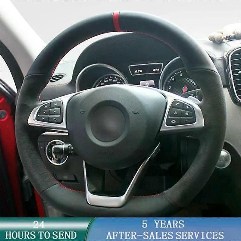 Customized Car Steering Wheel Cover Suede Leather Braid Suitable for Mercedes Benz W176 W246 W205 C117 C218 X218 W213 X253 C253 W166 C292