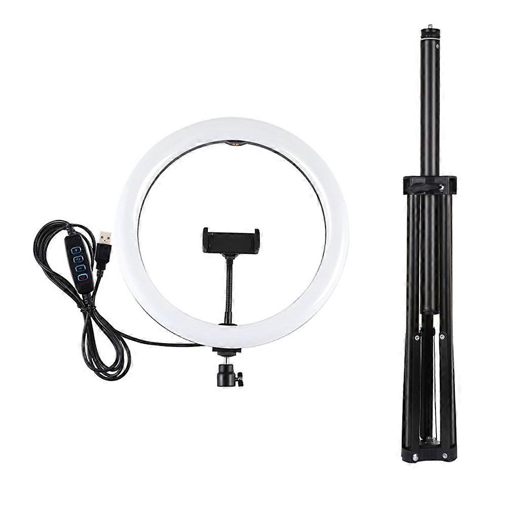 Selfie Light Dimmable Ring Lamp Kit for Lighting Use 1Set White Plastic