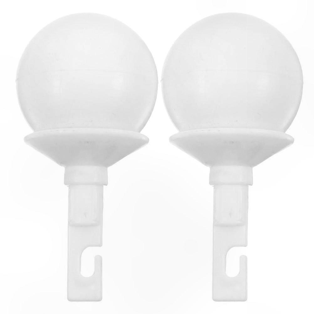 Flexible Replacement Tips for Walking Canes, 2-Pack White Plastic Rotating Outdoor Mobility Aid Accessories