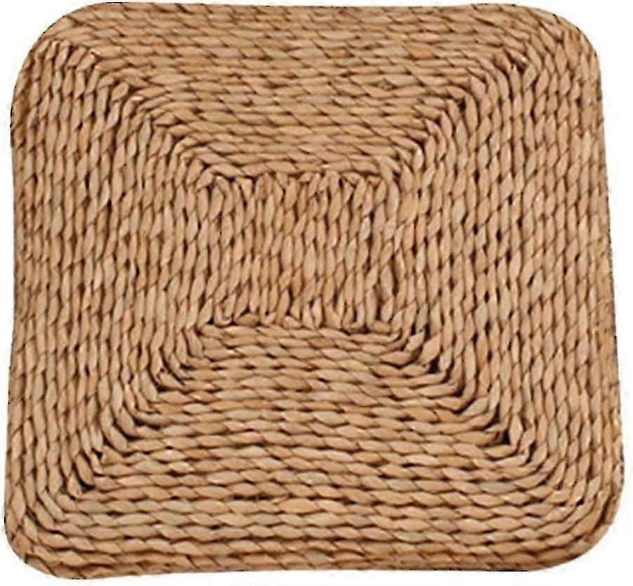 Tatami Natural Square Floor Cushion Futon Cushion Chair Cushion Thickened Seat Cushion Woven Straw