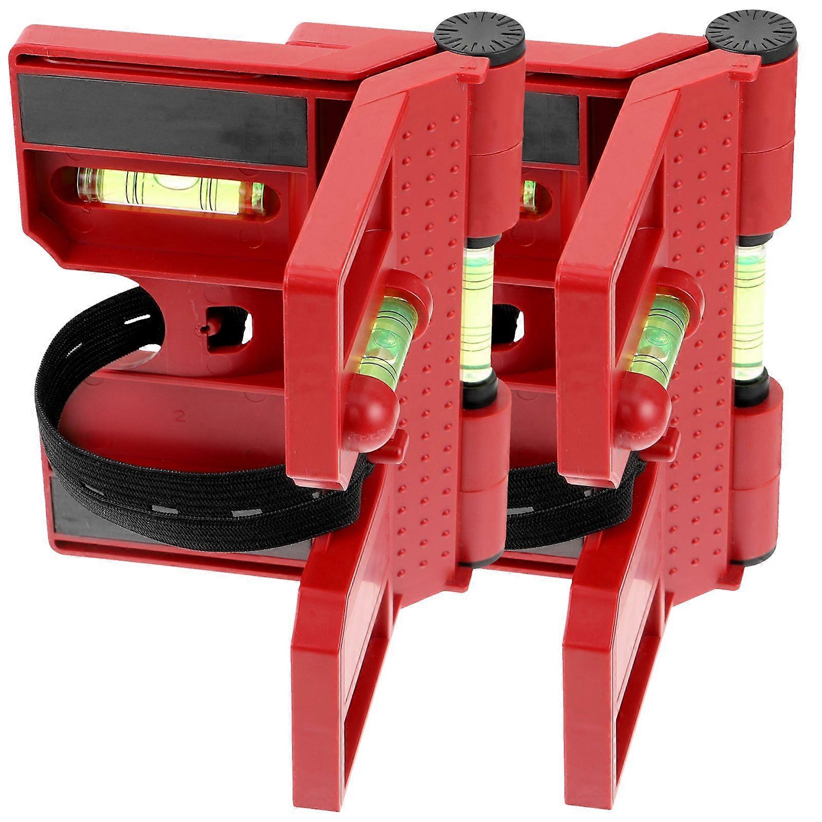 2pcs Professional Spirit Level Post Level Tool Folds Cross Check Bubble Level