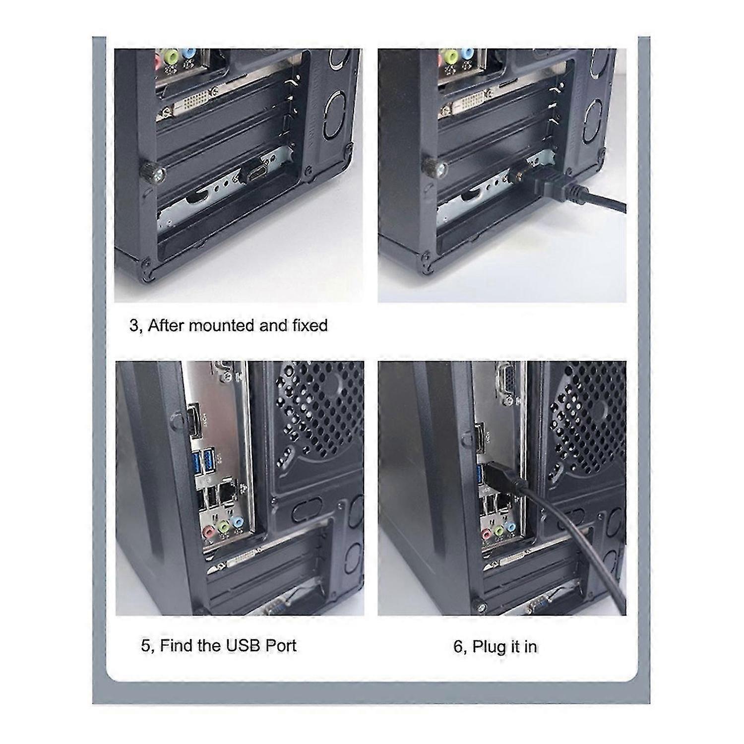 Computer Desktop Switch Internet Cafe USB3.0 External Power Button(B)