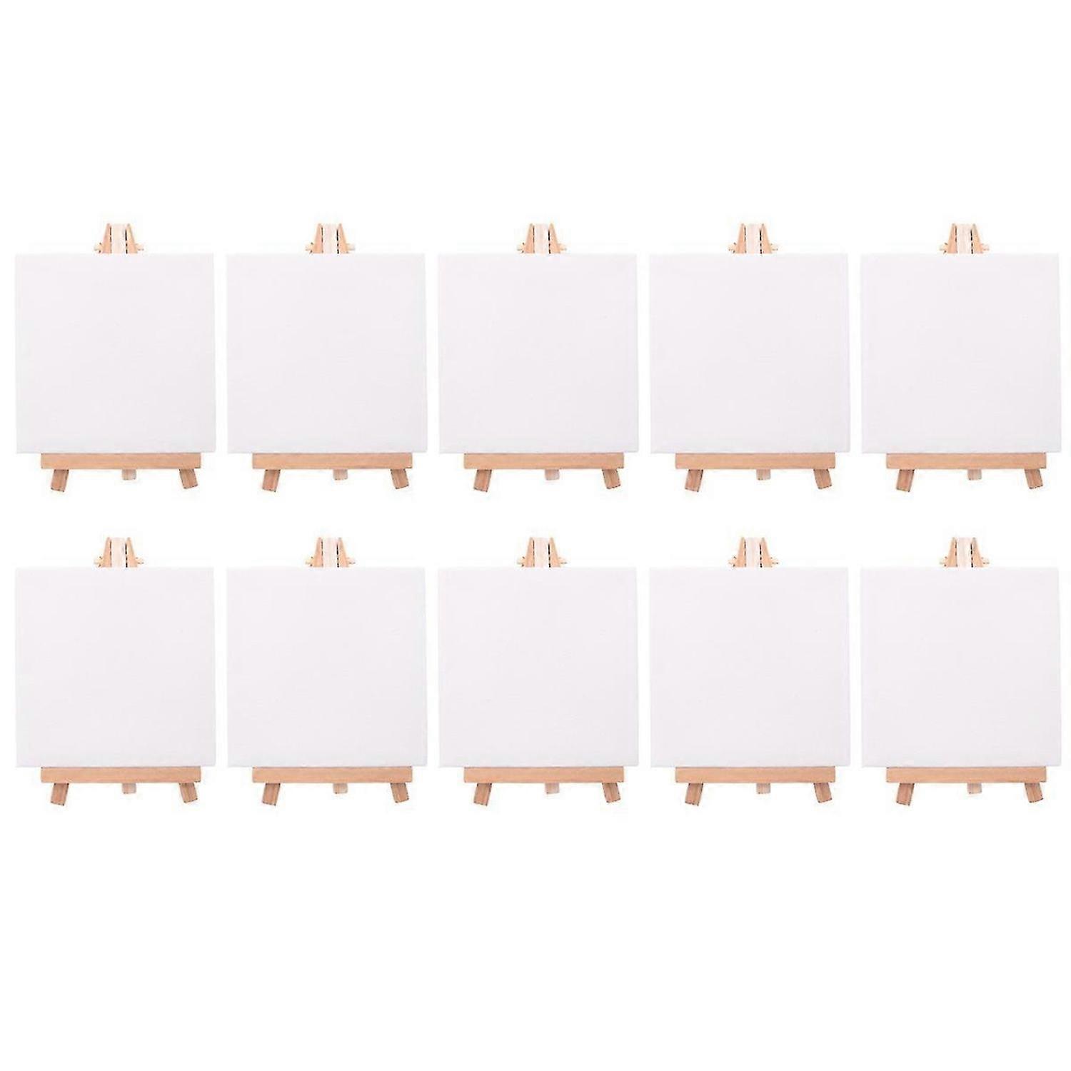10 Set Artists Mini Canvas Set Painting Craft DIY Drawing Easel Gift