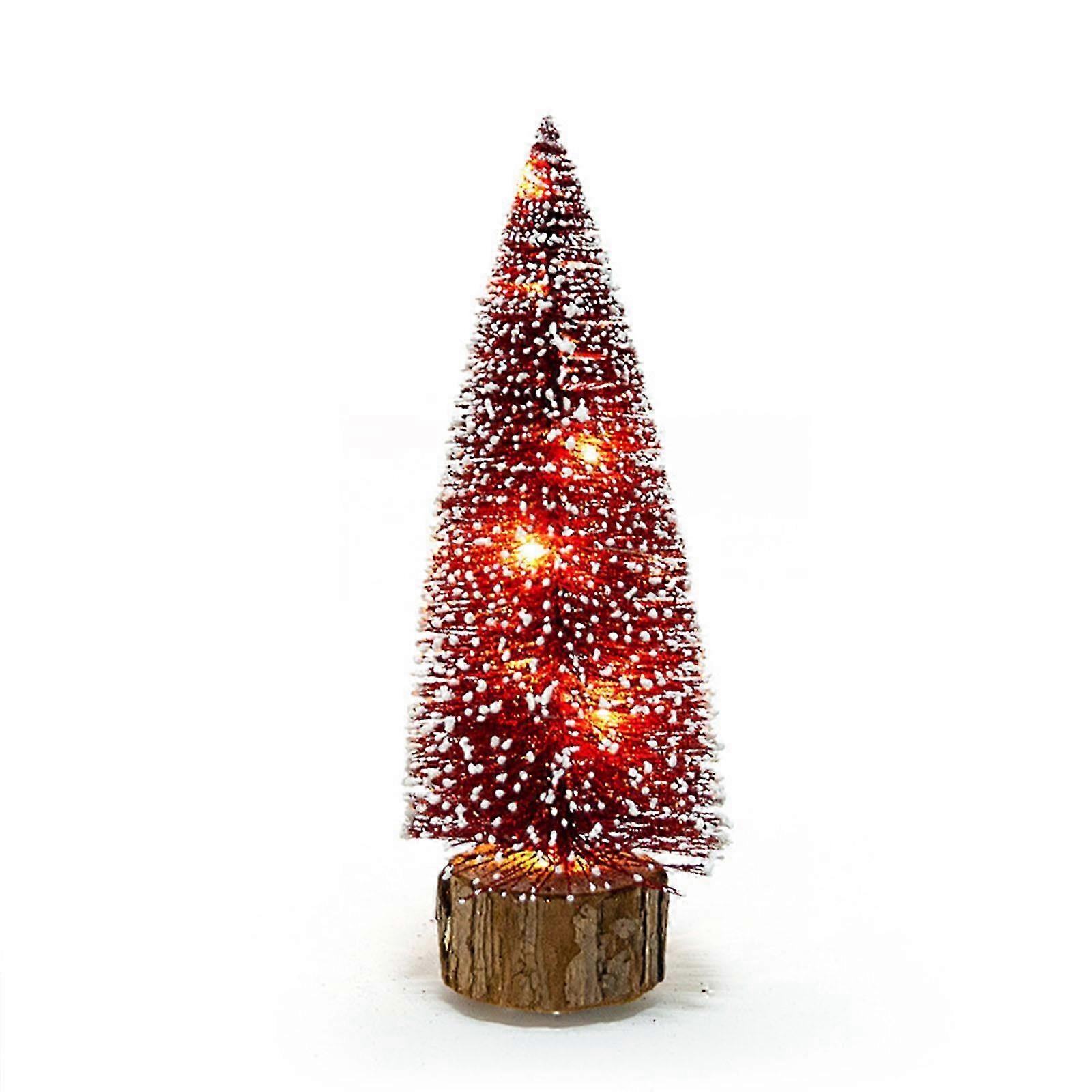 Colorful Mini LED Christmas Tree: Desktop Decoration with Illuminated Needles