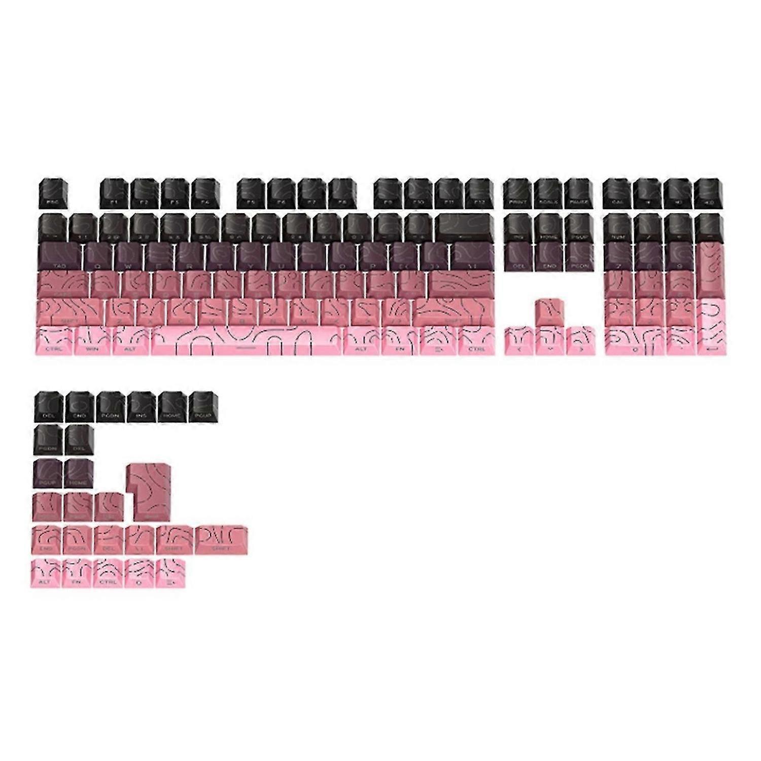 Contour 4.0 Side Engraved Keycap PBT Translucent 133 Key Gaming Mechanical Keyboard Key Cap for MX Mechanical Keyboard