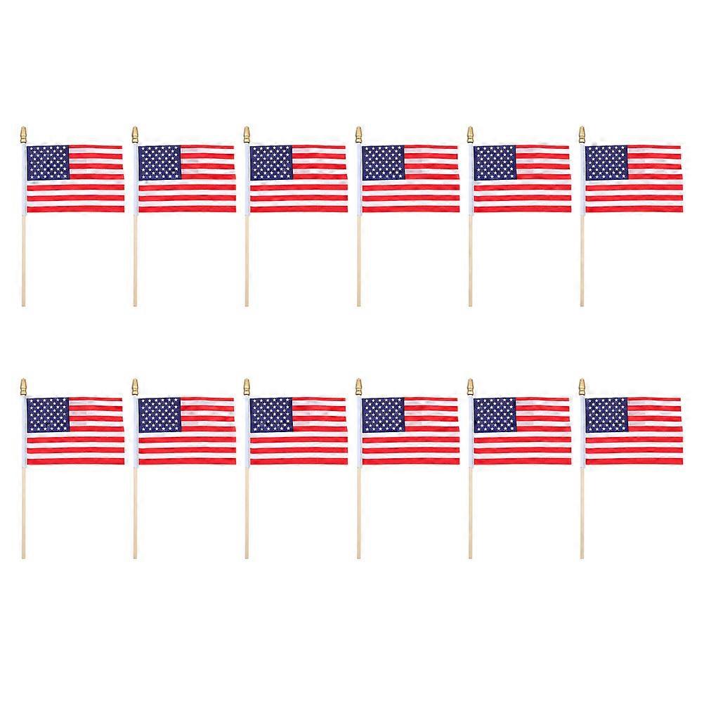American Hand Waving Flags Small Flags for Celebration 12Pcs Collection