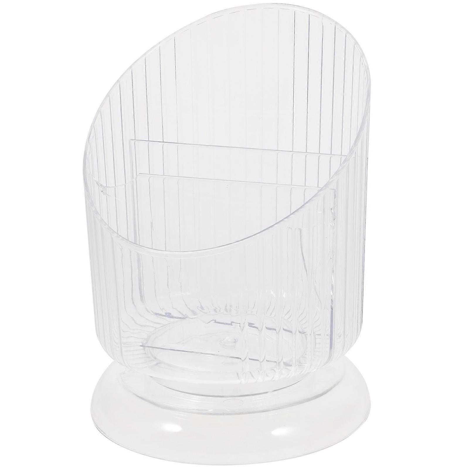 Desktop Pen Storage Box Plastic Pen Pot for Storage 2Pcs Three Compartments