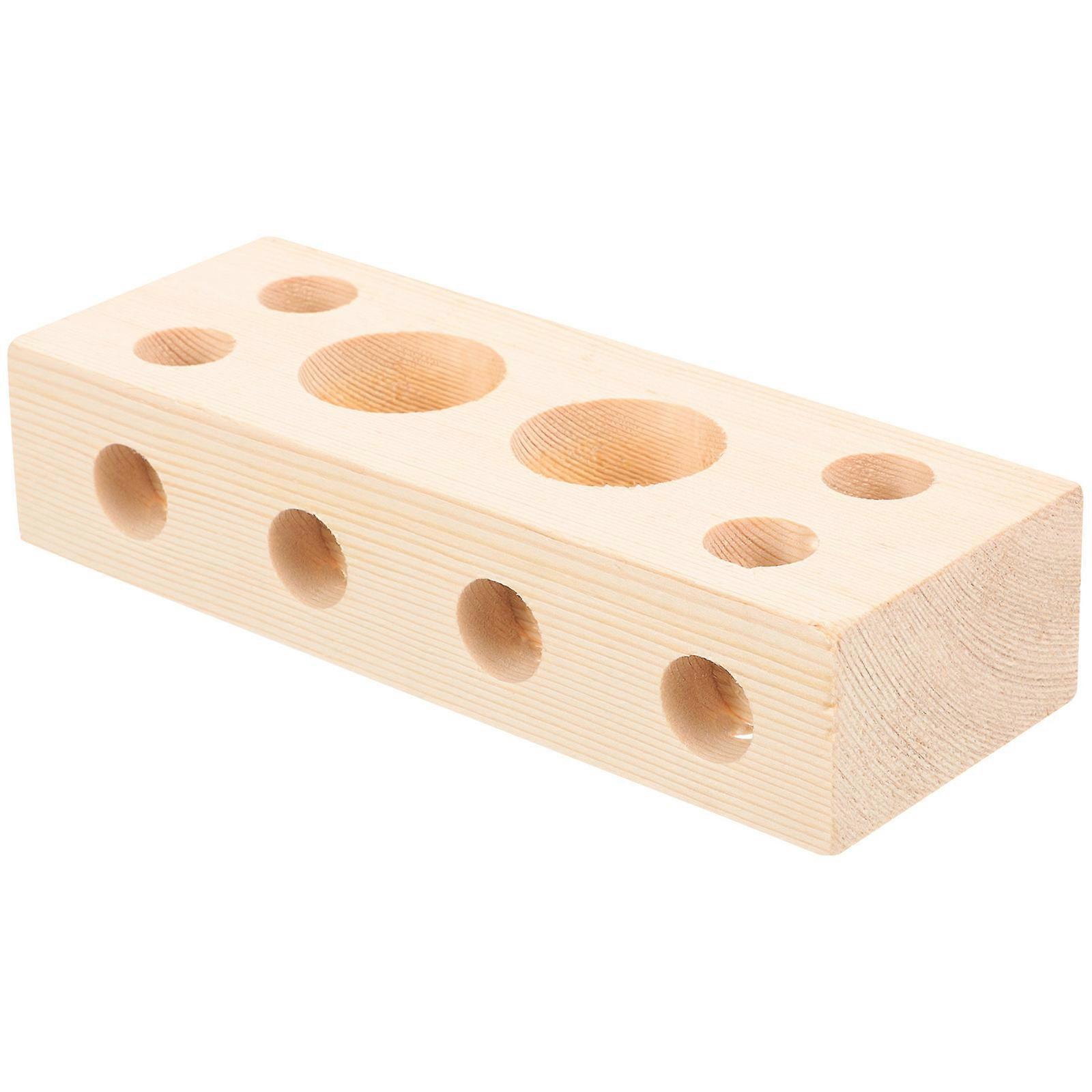 Wooden Parrot Chewing Toy Bird Block Foraging Training Toy 3Pcs