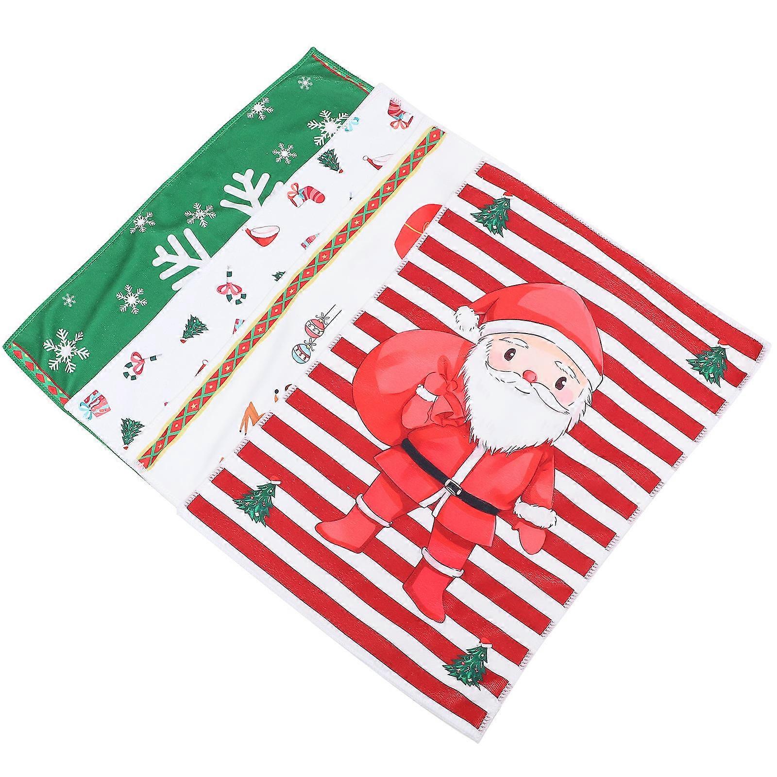 Christmas Themed Microfiber Dish Washing Towel for Kitchen 16Pcs