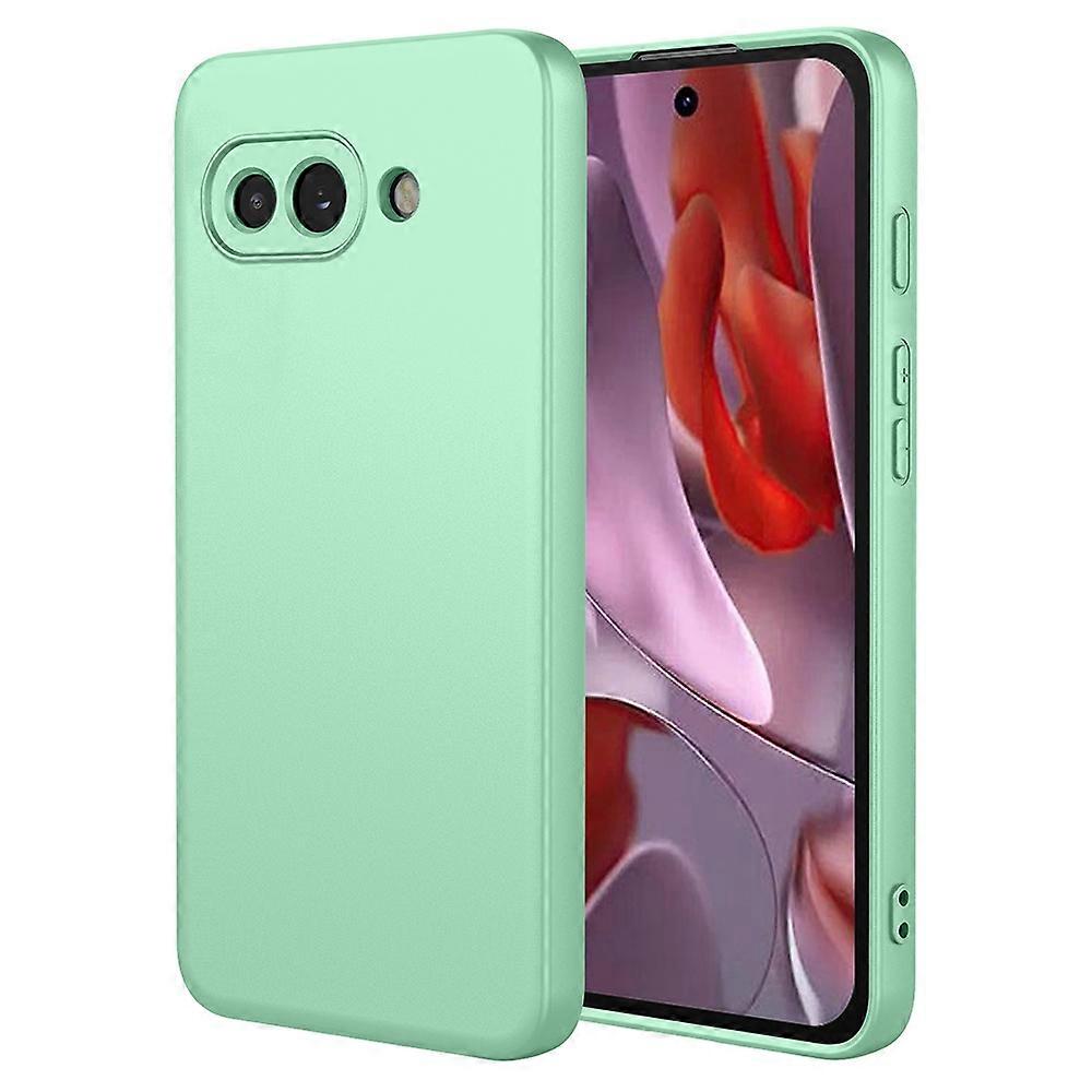 For Google Pixel 9a Case Soft TPU Shockproof Protective Phone Cover - Matcha Green