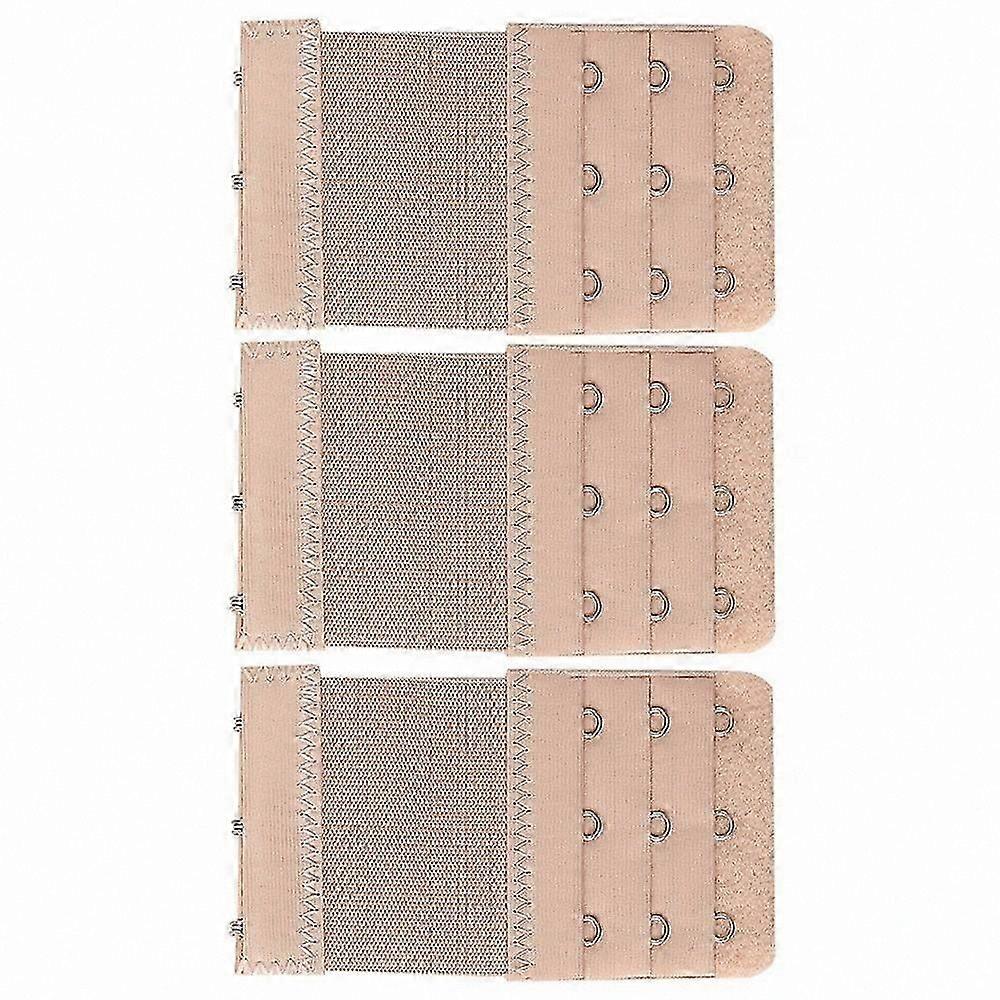 3-Pack Bra Extender Straps with 3 Hooks, 5.6x9.7cm, Women's Adjustable 3-Row Spacer Hook Extensions for Comfort Fit