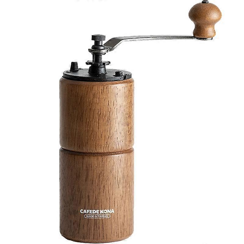 Round Solid Wood Hand-cranked Coffee Grinder With Adjustable Thickness Coffee Bean Grinder
