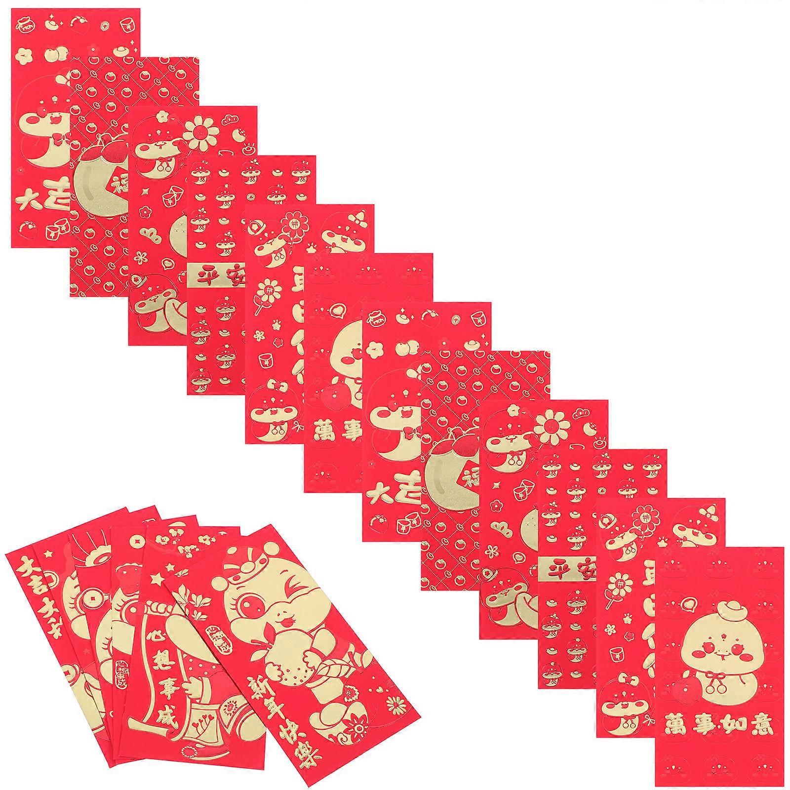 Red Envelopes Snake Year Envelope for Storage 36Pcs Paper Packets