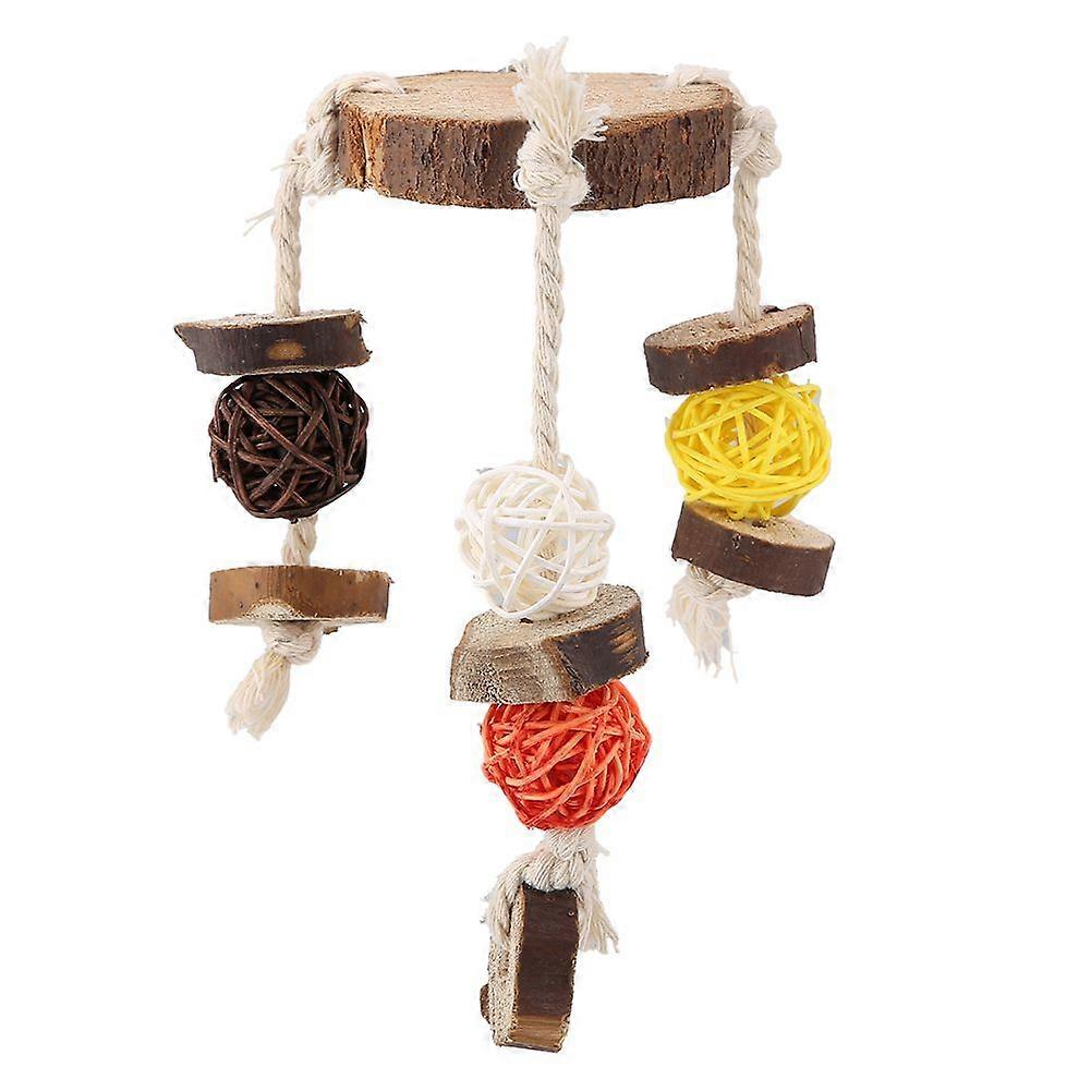 Parrot Knots Blocks Chew Wooden Toys Pure Natural Colorful Knots With Multiple Colors