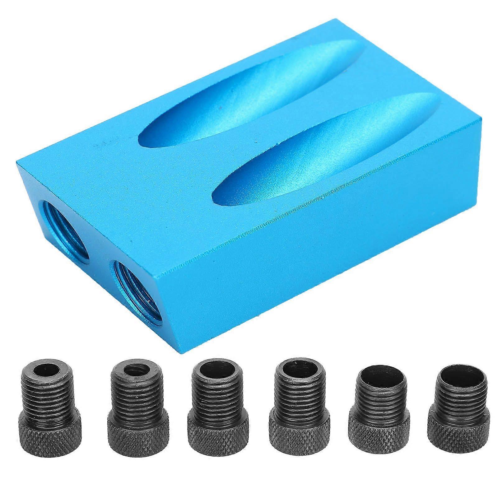 7Pcs/Set Hole Screw Jig 15 Angle Drill Woodworking Guide Oblique Locator