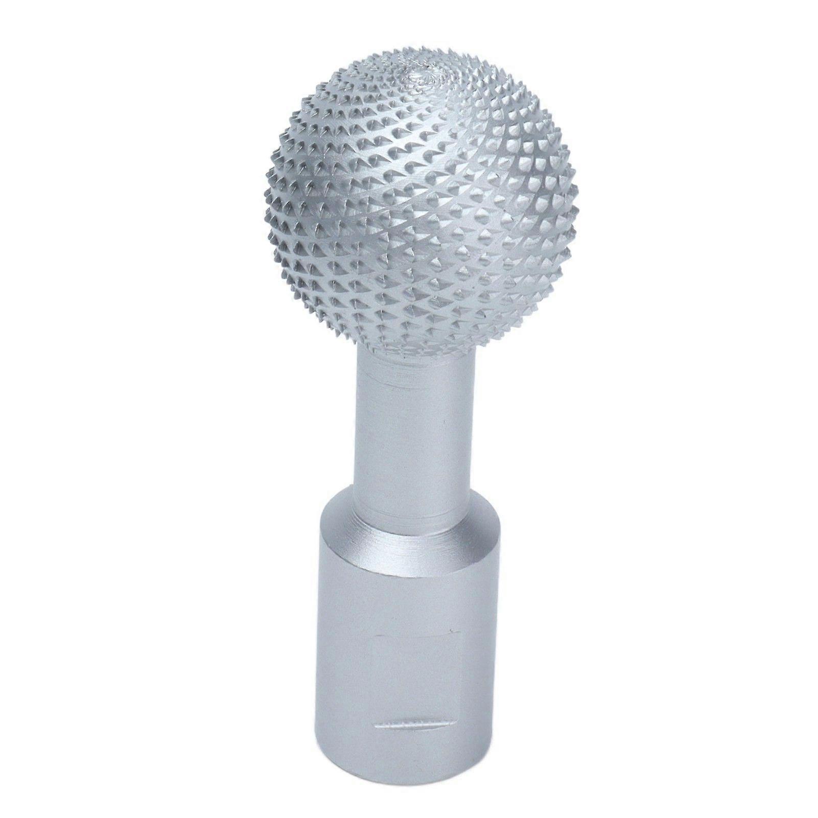 Rotary File Spherical Rotary Burr Carbon Steel Grinding Head Wood Carving Drill Bit for Angle GrinderSilver 14mm for Types 100