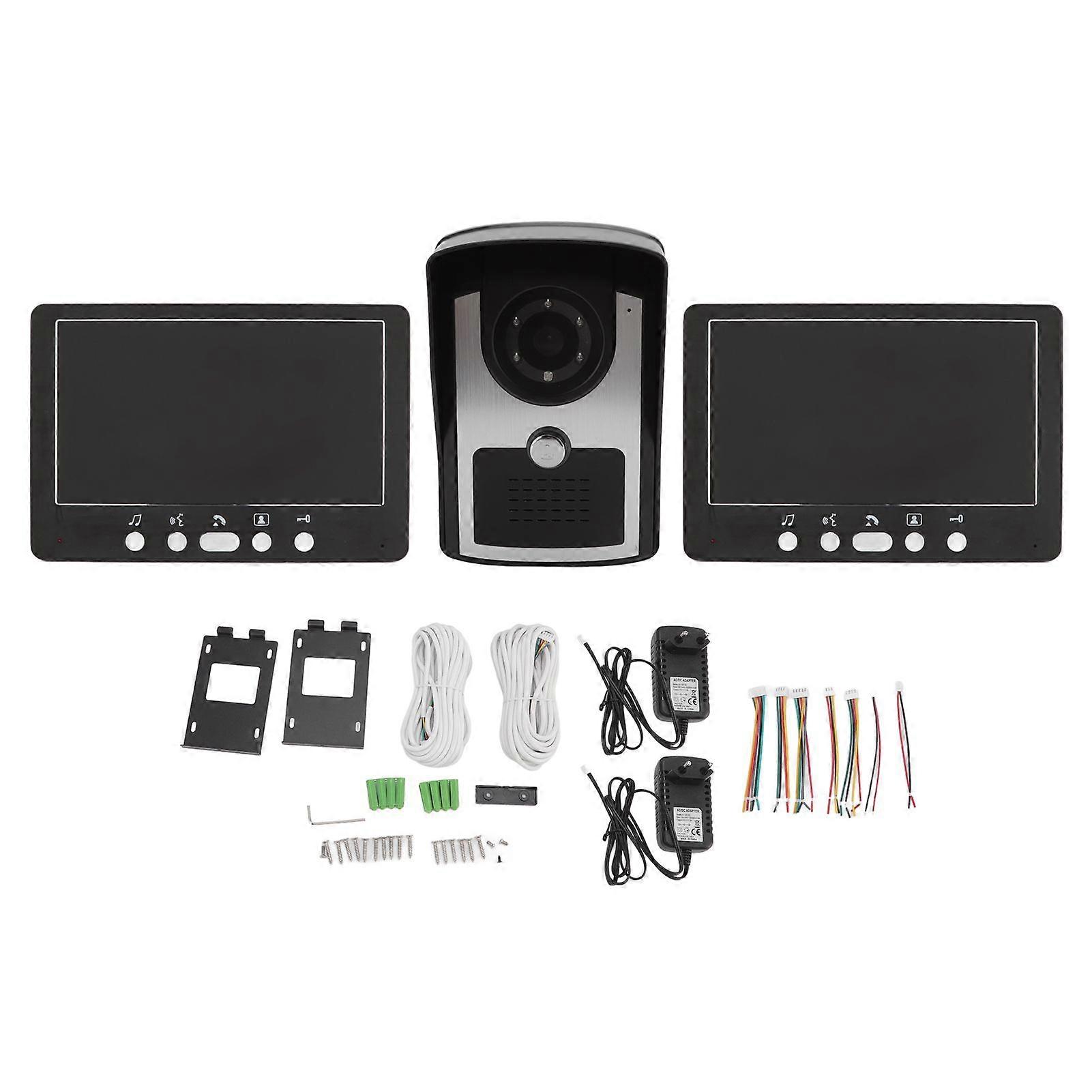 Smart Video Door Phone Doorbell Intercom System Camera Doorbell with LCD Screen Wired