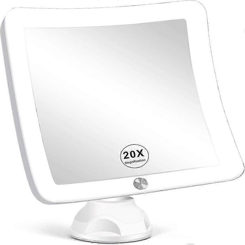 LED Makeup Mirror with 20x Magnification and Light