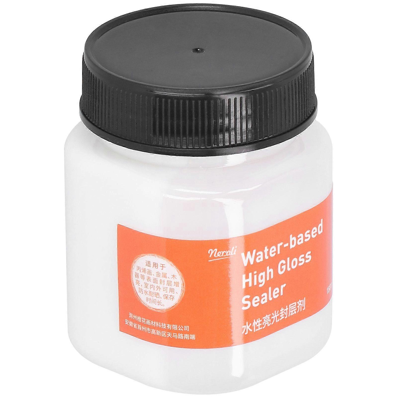 WaterBased Gloss Sealer Bright Acrylic Painting Flower Pot Surface Protection 180ml
