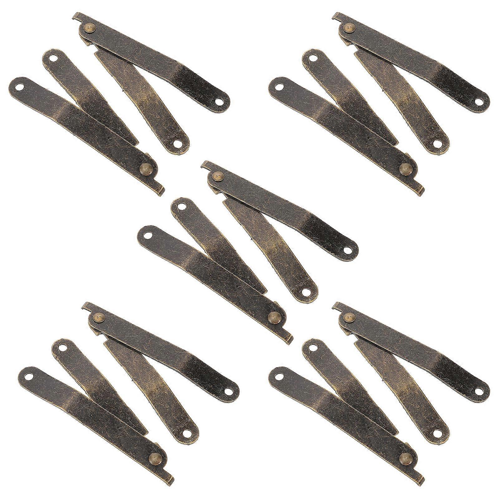 Small Internal Hinges Metal Hinges for Packing Box 10Pcs Golden