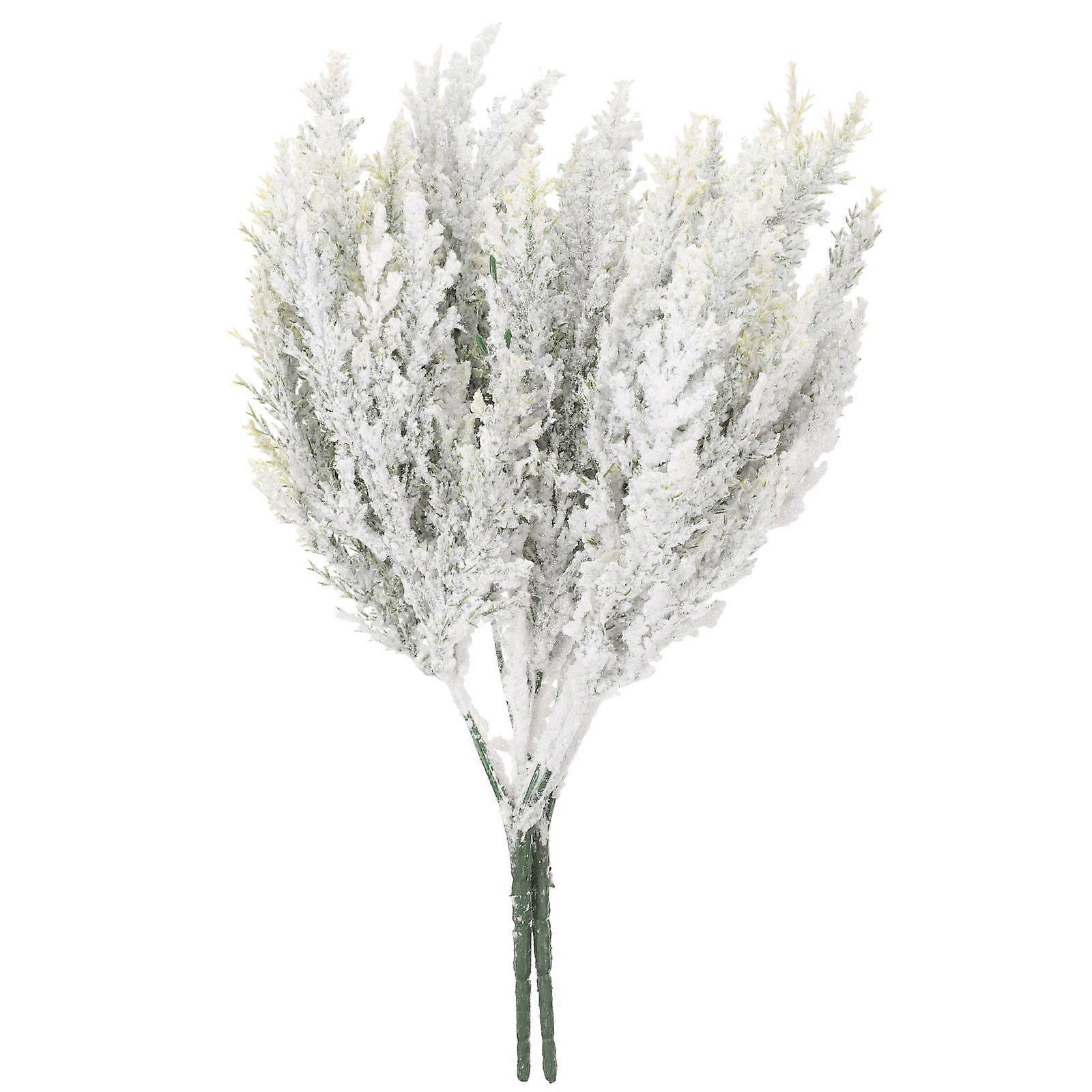 Artificial Pine Branches for Party Decoration with Snowy Pine Picks 8Pcs