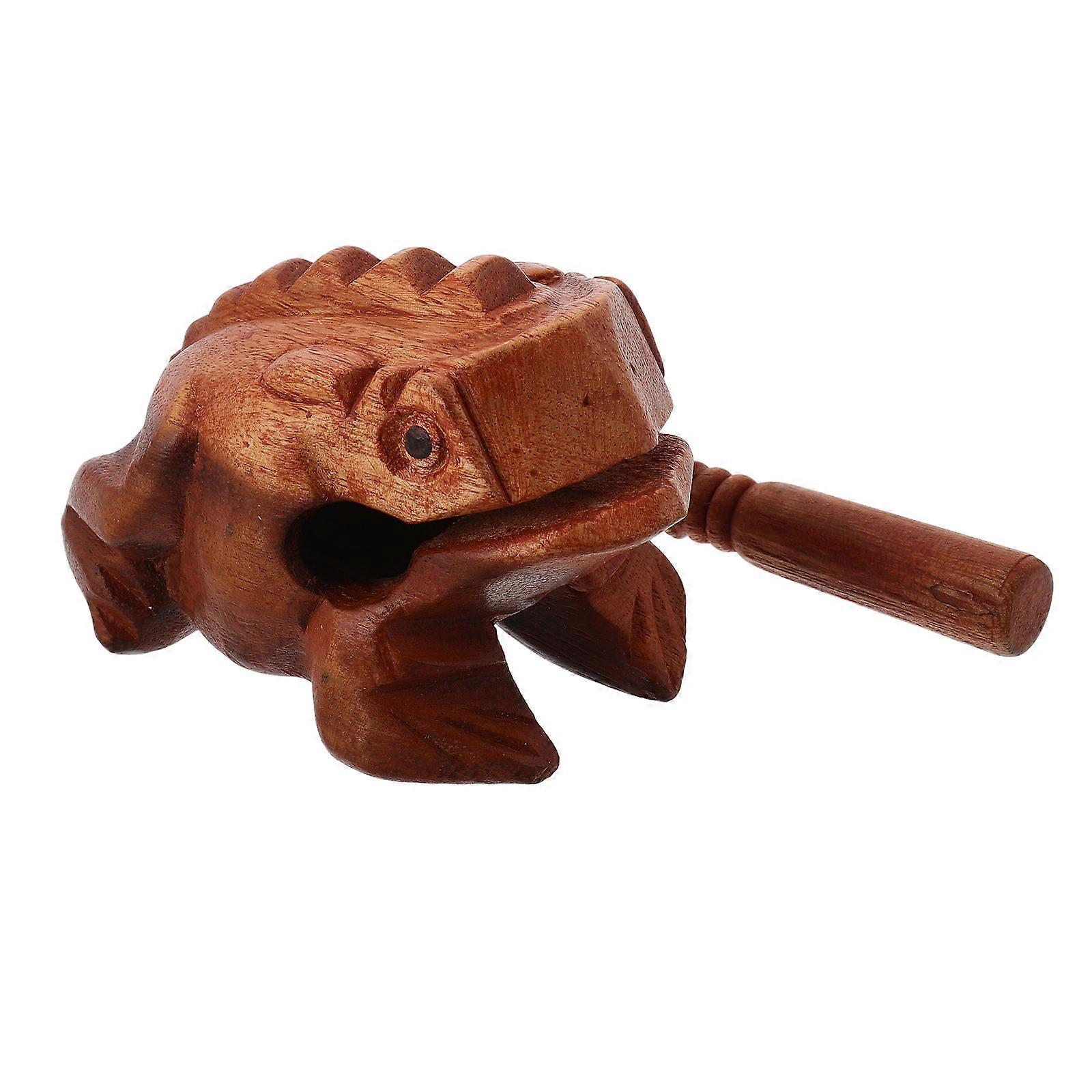Frog Shaped Wooden Guiro Instrument for Playing 1Set Musical Frog Accessory