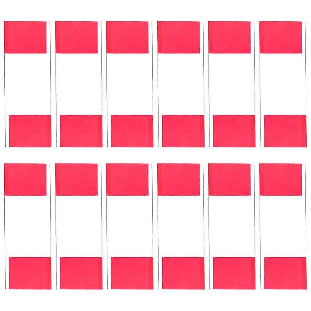 Industrial Red Marking Flags PVC with Stainless Steel Stakes 96Pcs