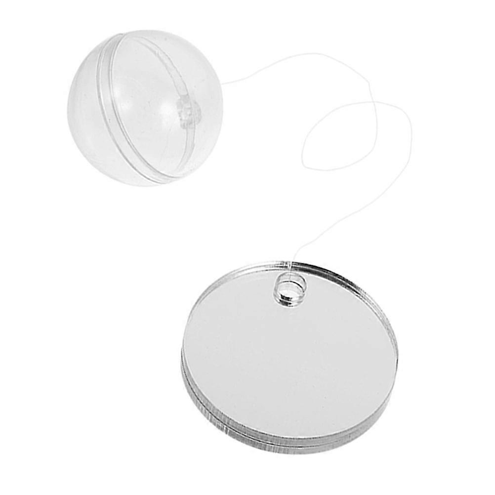 Aquarium Floating Decor Betta Fish Mirror for Training 4Pcs Set