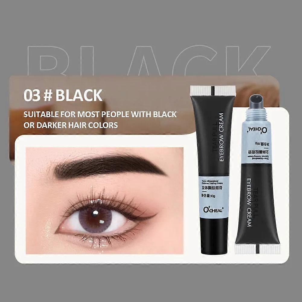 Waterproof Tear Pull Eyebrow Cream Easy Color Natural 3D Look Long Lasting 10g