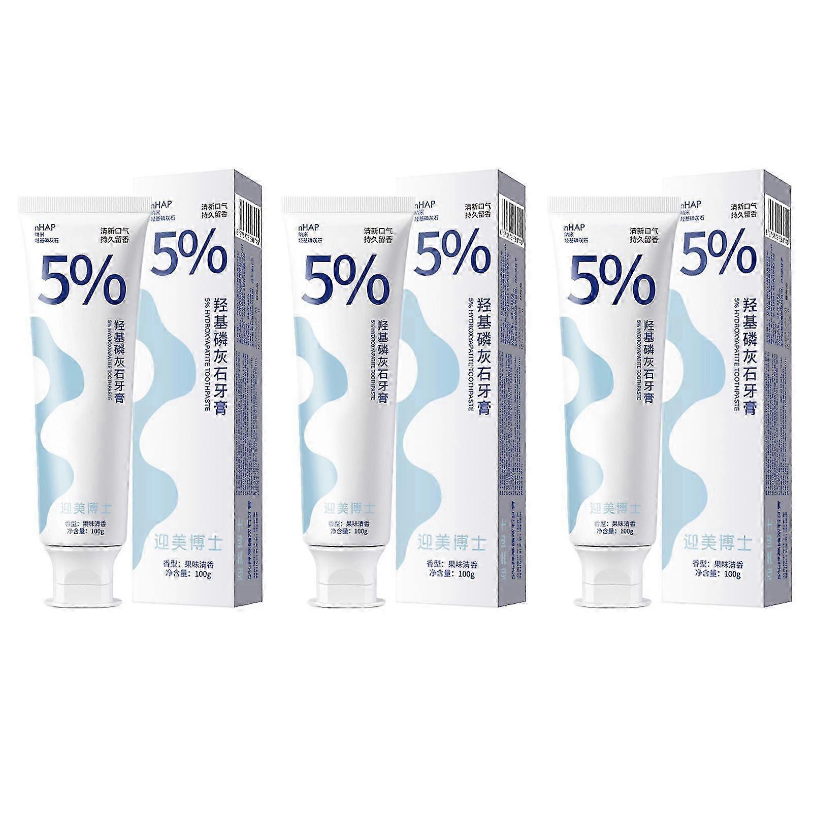 1-3X Nano Hydroxyapatite Toothpaste for Enamel Protection & Tooth Strengthening, Gentle and Effective Whitening Toothpaste