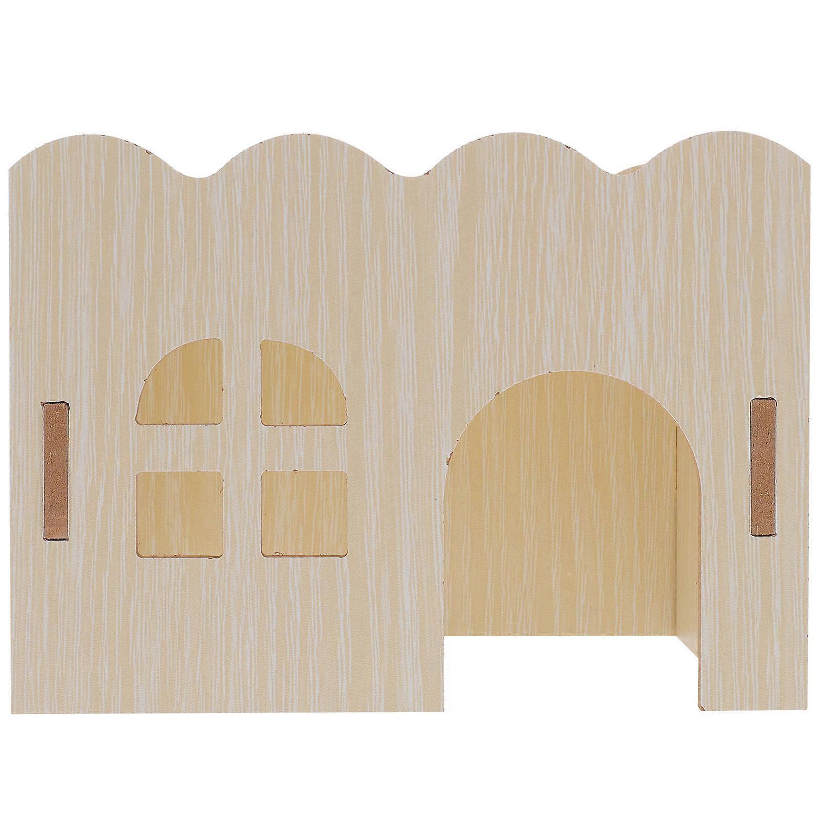 Guinea Pig Tunnel Wooden Hamster Hideout for Comfortable Rest 2Pcs