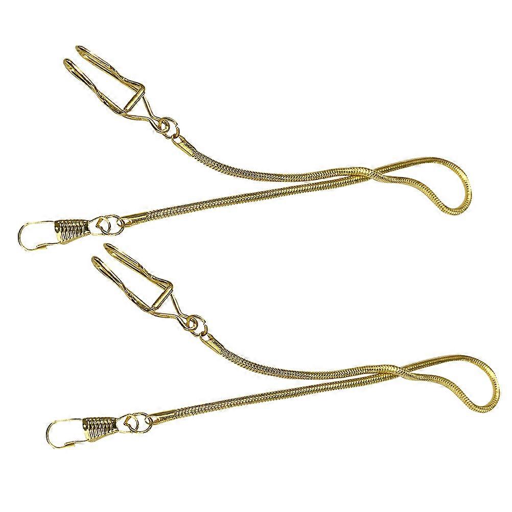 8 Pcs Golden Pocket Watch Chains Metal Waistcoat Chain For Men Simple Design Replacement Accessories Casual Occasions