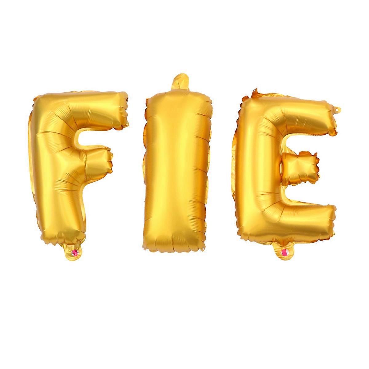 Fiesta Themed Golden Letter Shape Balloons for Party Atmosphere Enhancement 1 Set Approx. 16 Inches