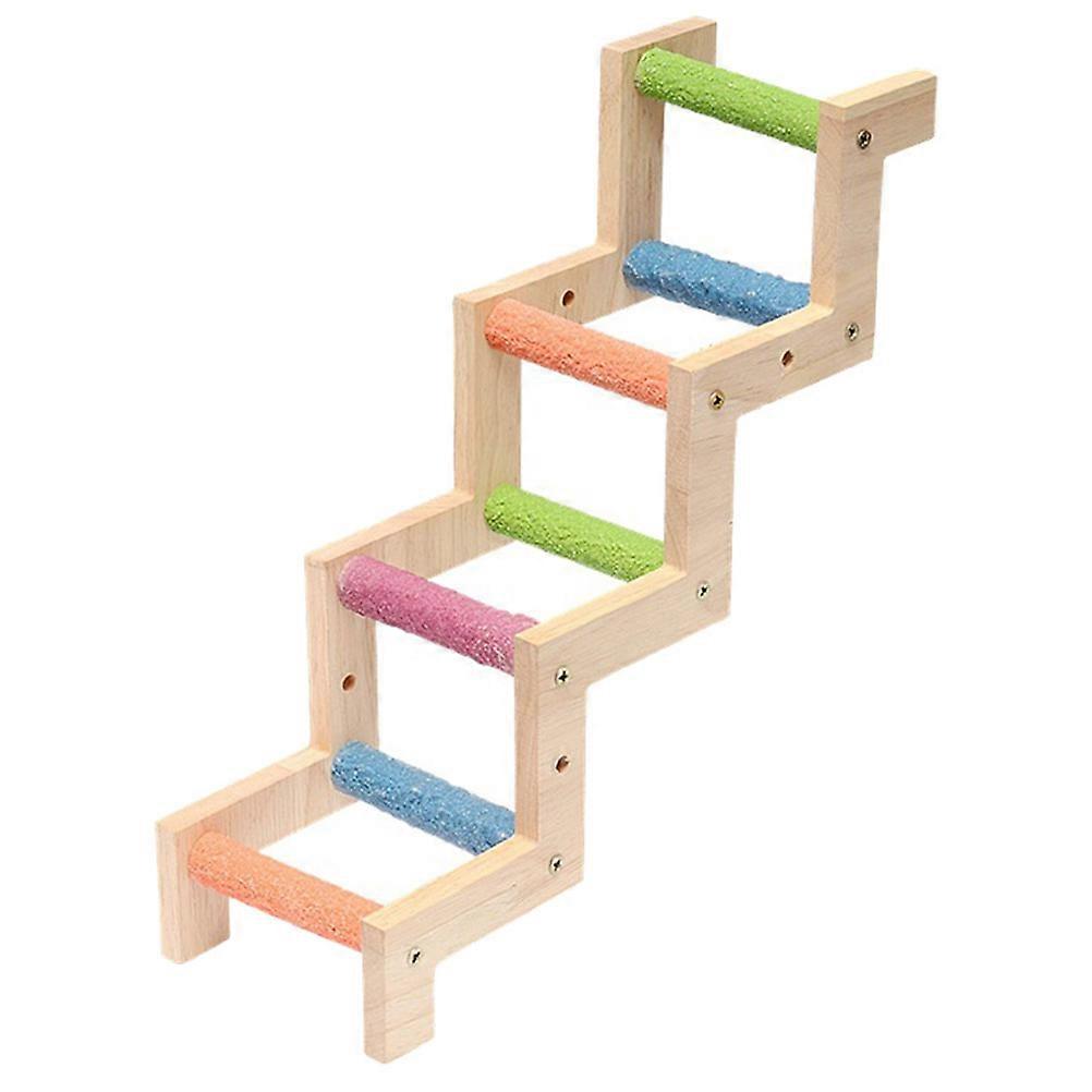 Mood Improvement Bird Toy Ladder For Lovebirds Z Shape Design 1Set