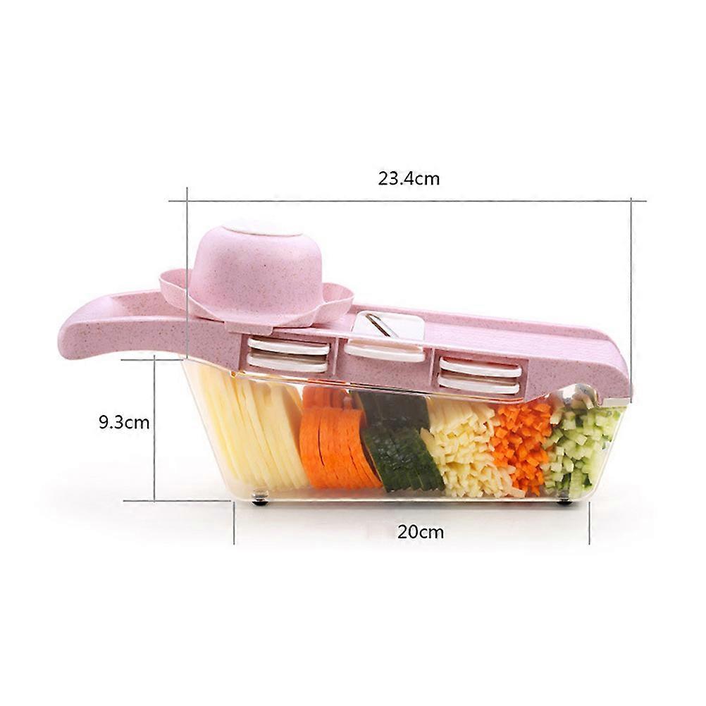 Multi-Functional Chopper Vegetable Fruit Chopper Pink Home Use Plastic Nutrient Retention 1Set