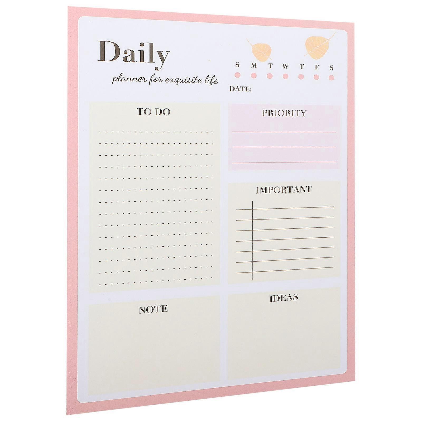 Pink Paper to Do List Notepad for Writing Use Planner