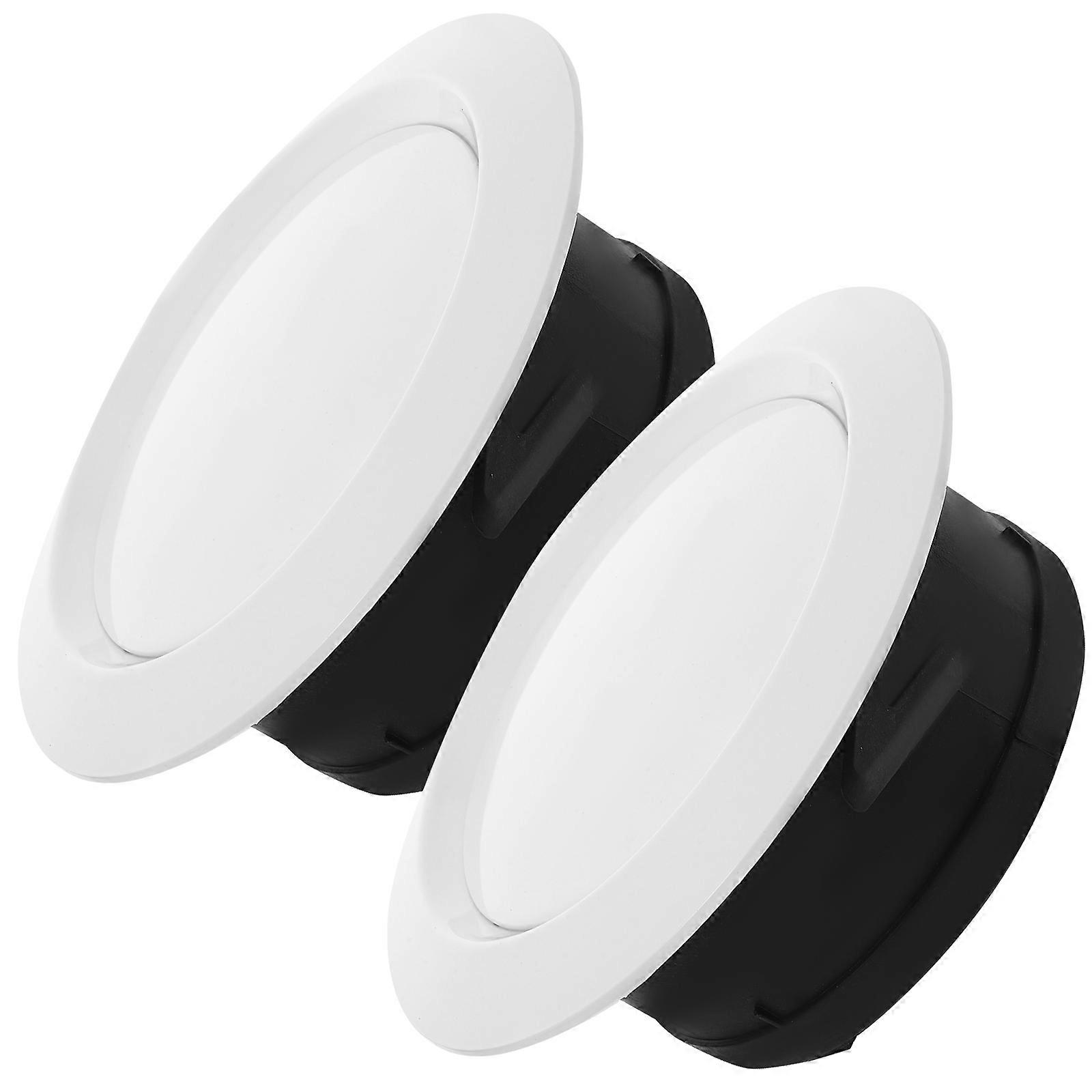 Plastic Soffit Vent Covers Round Air Vent for Bathroom 4Pcs White