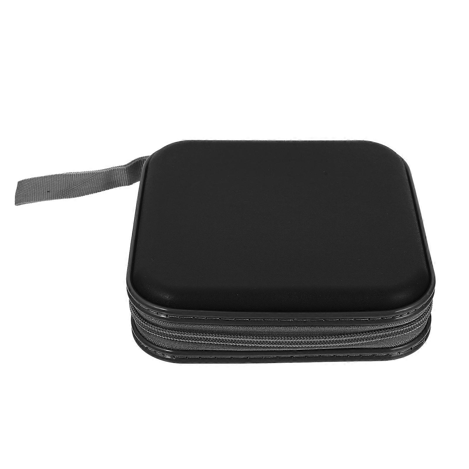 Cd Protector Portable for Storage Use with 2Pcs Dvd Storage Pouch Black