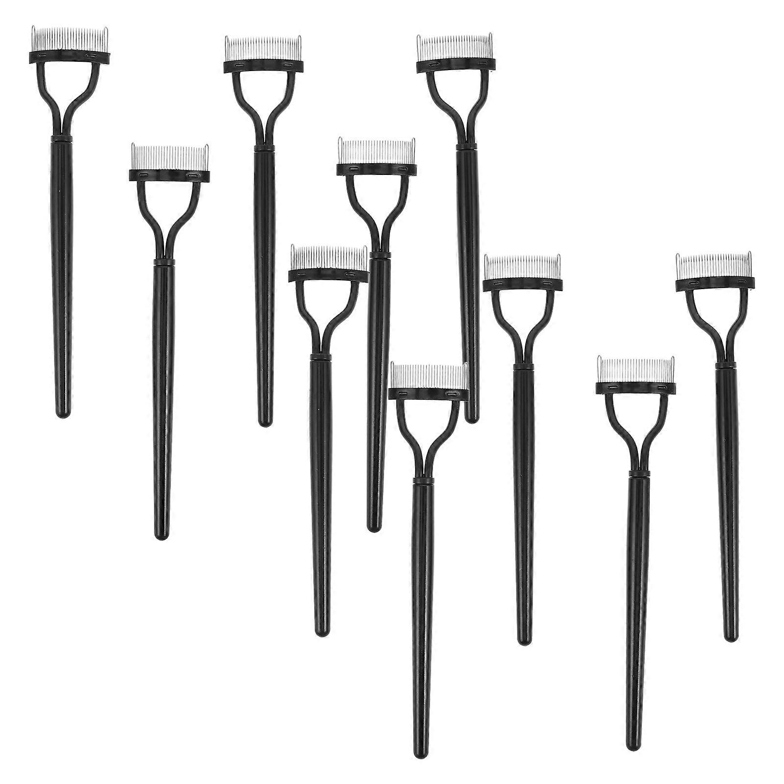 Makeup Eyelash Comb Lash Tool for Lash Separation 50Pcs Plastic Black